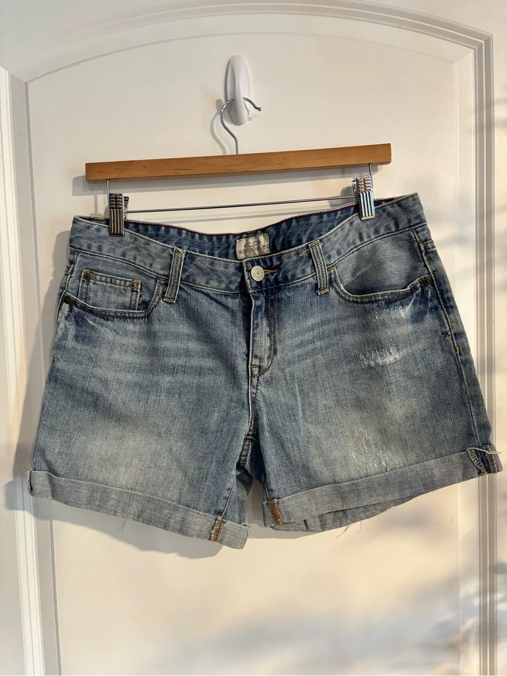 Aeropostale Rolled-Hem Denim Shorts